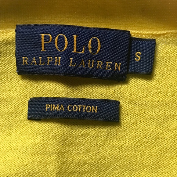 EUC Ralph Lauren butter yellow v neck button cardigan blue pony sz S - Picture 6 of 7
